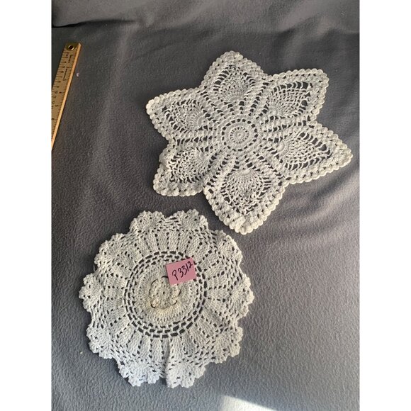 Vintage Handmade Crochet Star & Round Doilies Set - Picture 7 of 9
